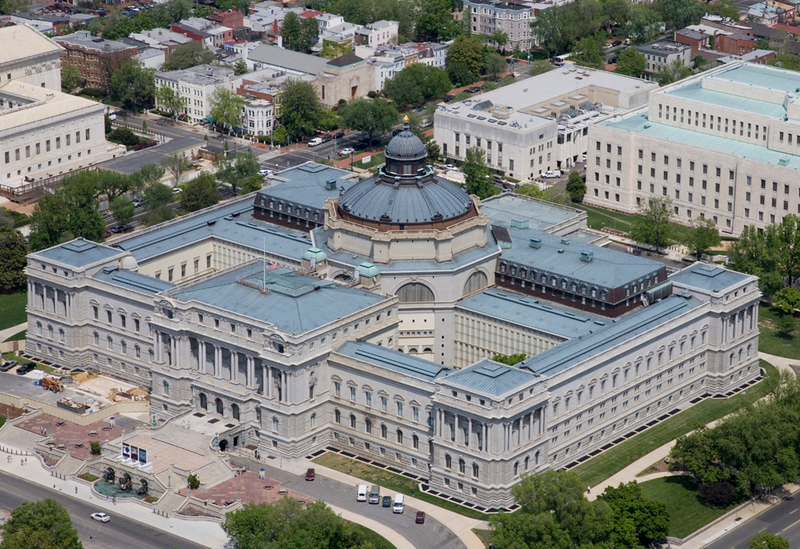 El edificio Thomas Jefferson, el más antiguo de los tres que albergan la colección de la Biblioteca del Congreso